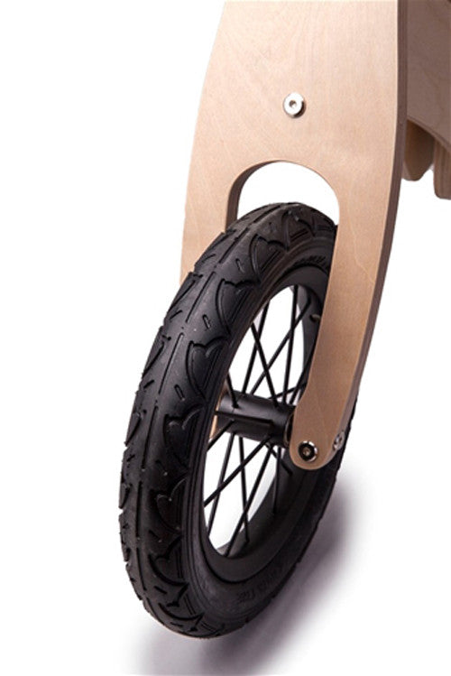Wooden Balance Bike for Kids Toddler Child 2-6 yr Training Ride Bike Natural Wood with Hand grip rubber tyres spoke wheels